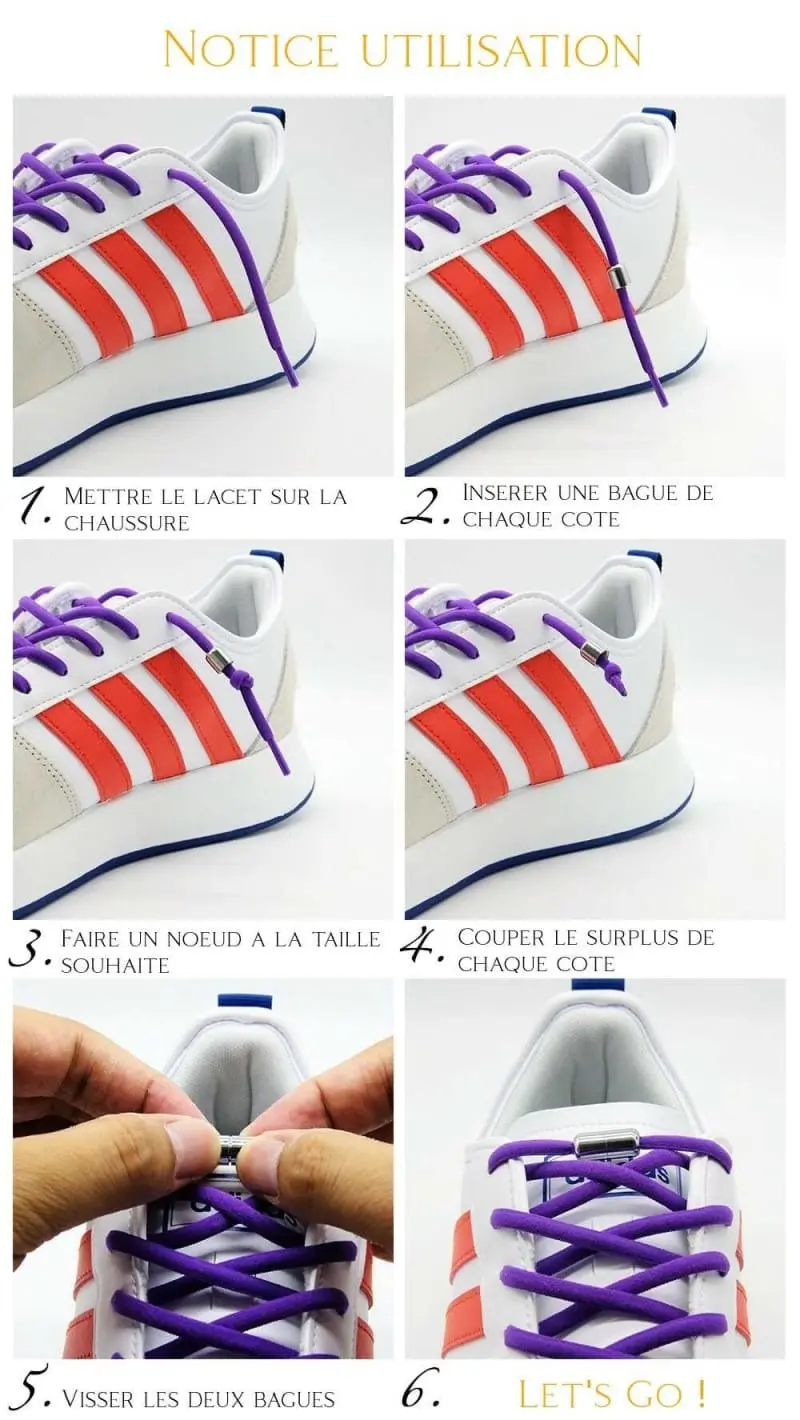 Mode d'emploi des lacets élastiques à visser